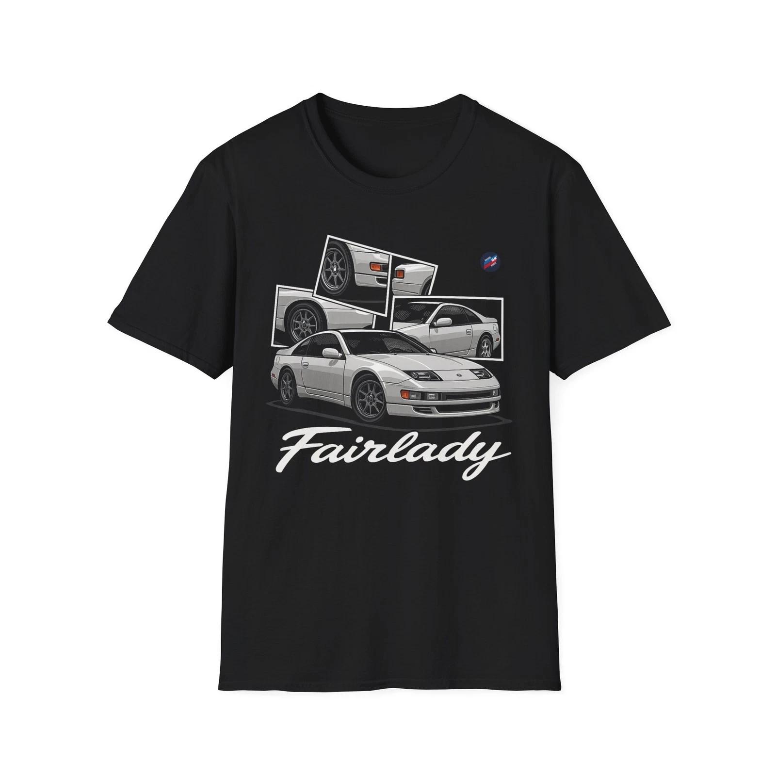 Fairlady Z Shirt 300ZX Z32 JDM Turbo Car Tuner Tee Drift Racing 100% Cotton T-shirt Mens Tees Top 3XL