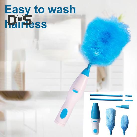 360-Degree Rotating Electric Duster Brush Battery Powered Quick Cleaning Super Absorbent Washable Dust Collector Wireless Cleaning Brush