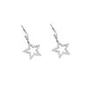 Super flash hollow zircon star earrings women's design stud earrings