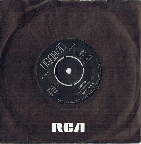 

7inch Record GRACE SLICK - Dreams PB9534 RCA 1980 UK Rock Used
