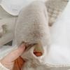 Scarf Female Autumn and Winter Hundred with Plush Faux Otter Hair Scarf Stripes Thickening Warm Neck Protection Fur Collar