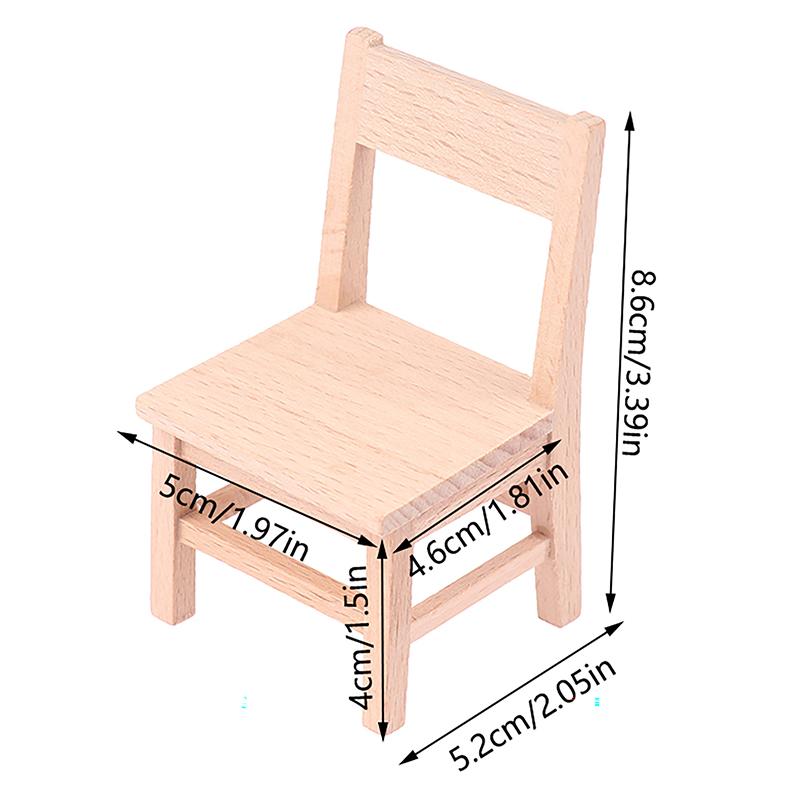 1/12 Dollhouse Miniature Chair Dollhouse Living Room Furniture Decoration Dolls House Accessories For Kid Pretend Play Toy