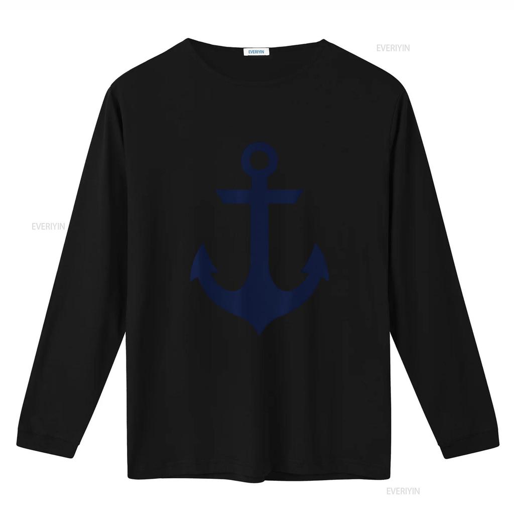 Mens Preppy Nautical Anchor S for Sailors Boaters Yachting T Shirt White Vintage Washed Comfortable Streetwear Stretched