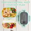 Double-layer Lunch Box Portable Compartment Fruit Food Box Microwave Lunch Box With Fork And Spoon Picnic Fresh Box