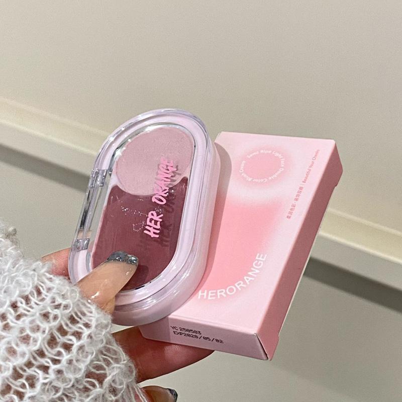 Dual- Blush Cream, Moisturizing Matte Finishwith Expanding and Contracting Shades, Long-lasting, Natural Blush Cream