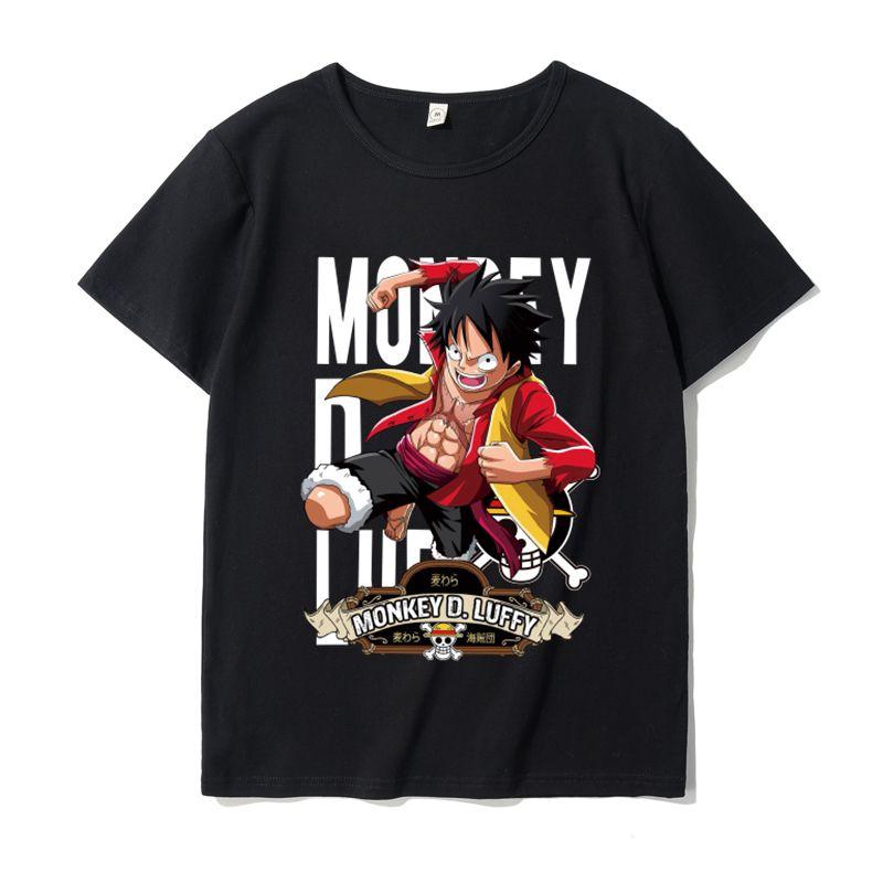 ONE PIECE T-shirt Aslo Luffy Sauron Short Sleeve Male Anime Cartoon Ins Loose Japanese Printed T-Shirt Y2K