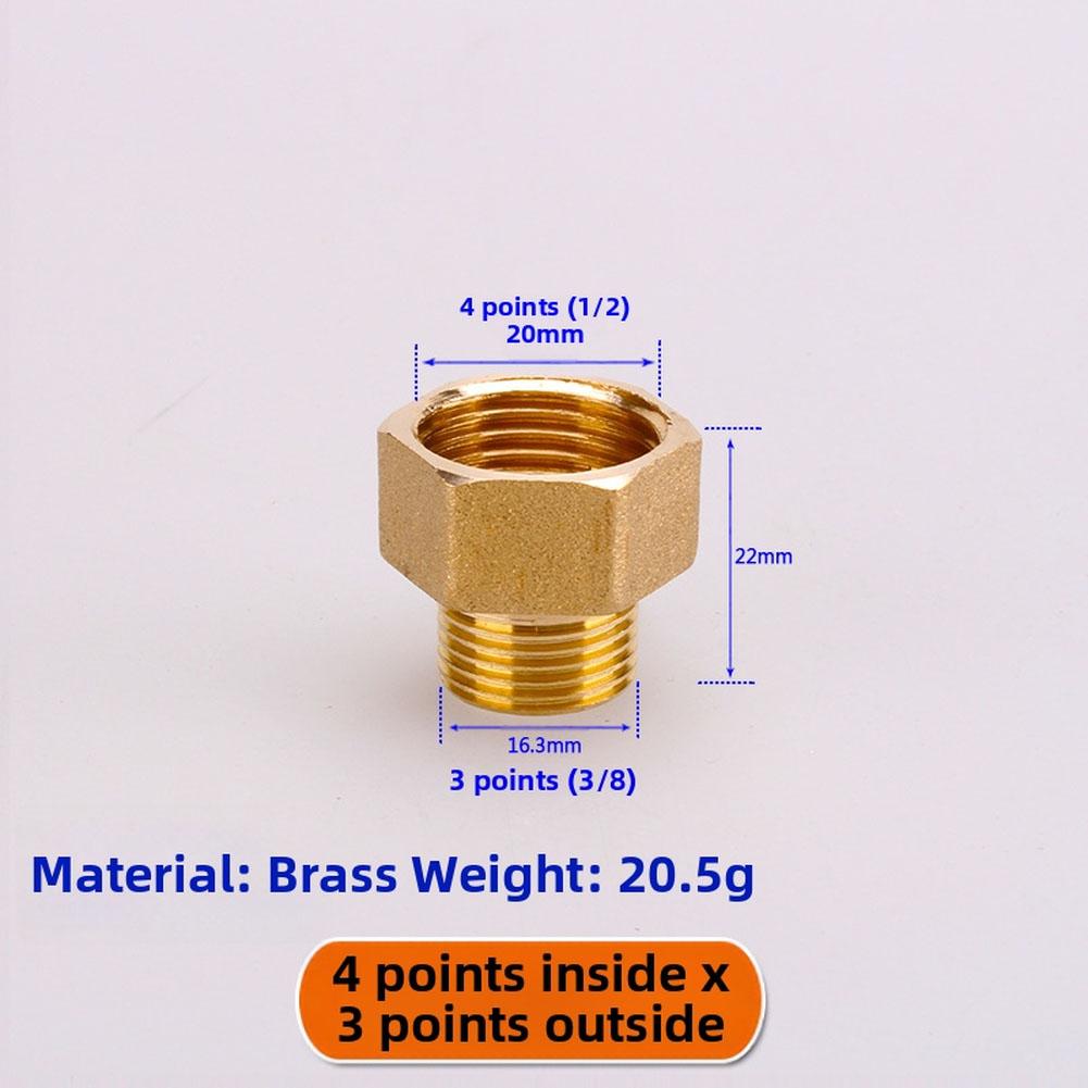 1/2Female To 3/8Male For BSP Thread Brass Hex Bushing Reducing Connector For Gas Brass Hex Bushing Reducing Connector
