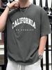 CALIFORNIA Printed Men's Casual Trendy Fashion Crew Neck T-shirt