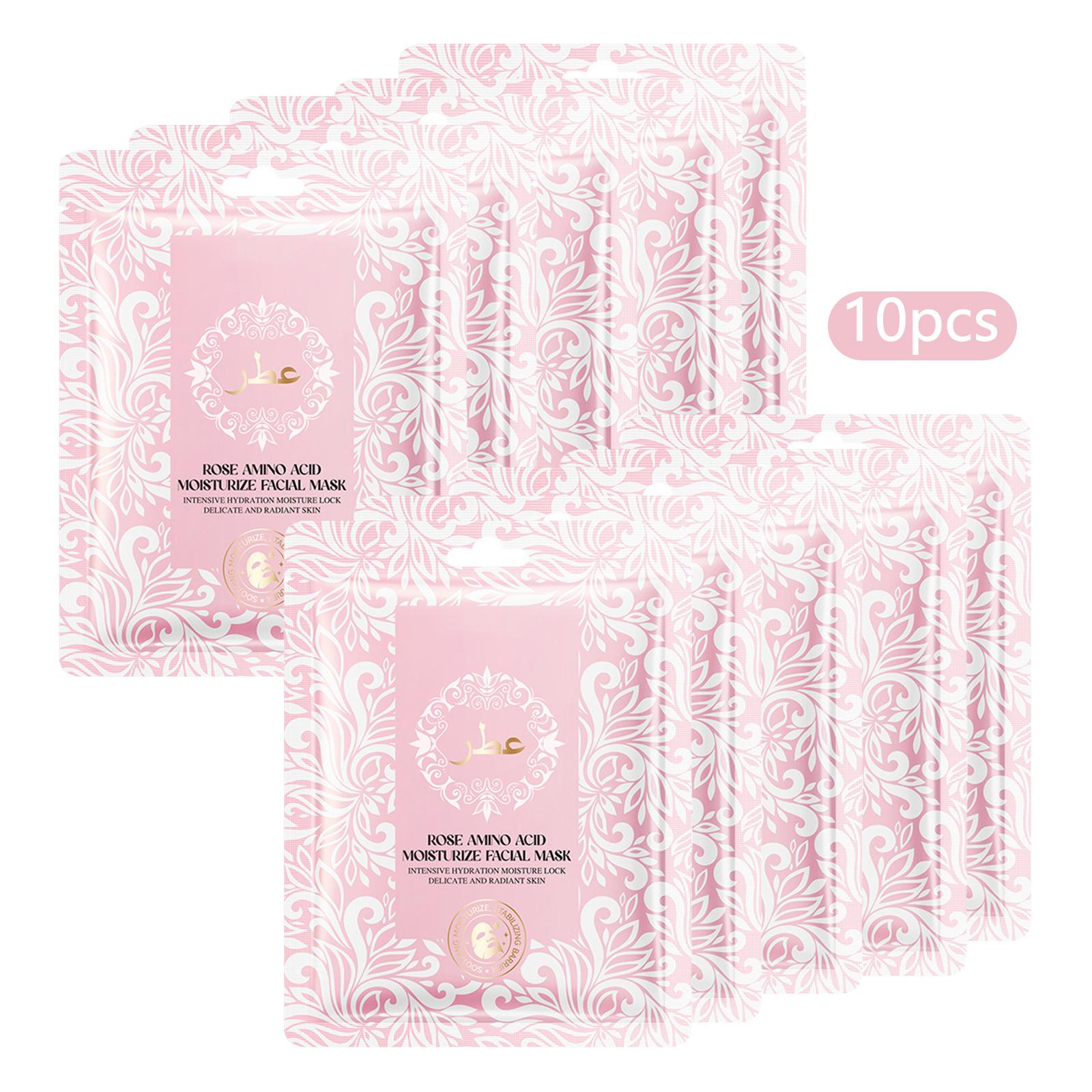 

10 Sheets 25ml Mild Moisturizing Facial Mask for Women Face Hydration for All Skin Types One Size