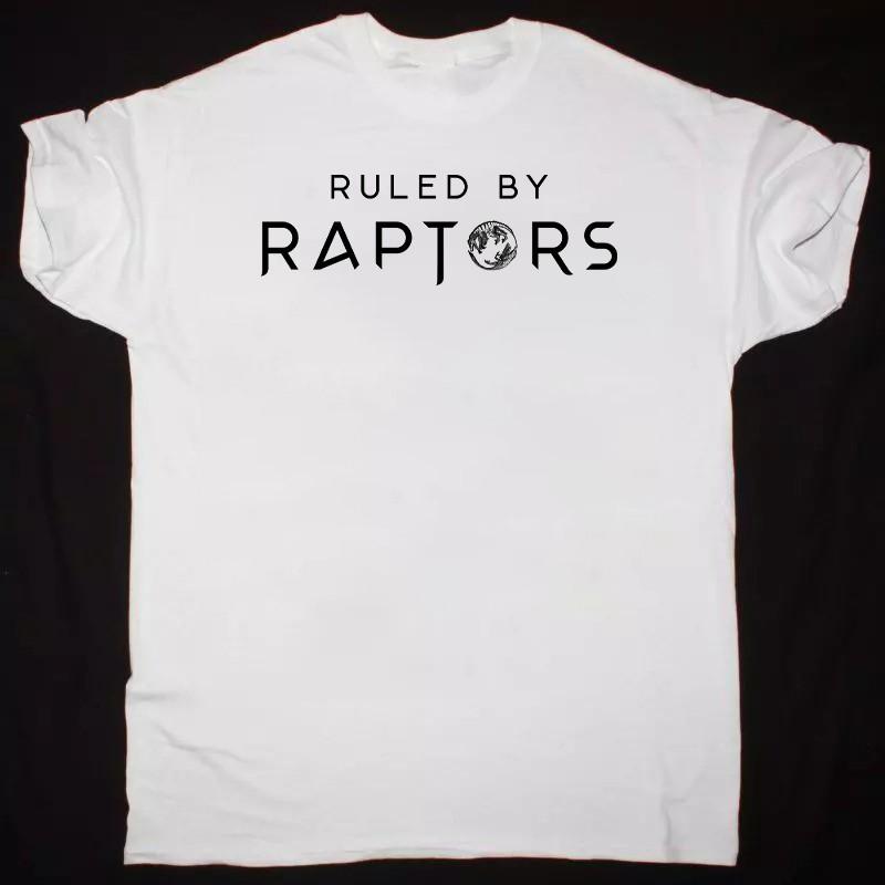 Ruled By Raptors Logo Band White Color Full Size Shirt Adults PP2745 S