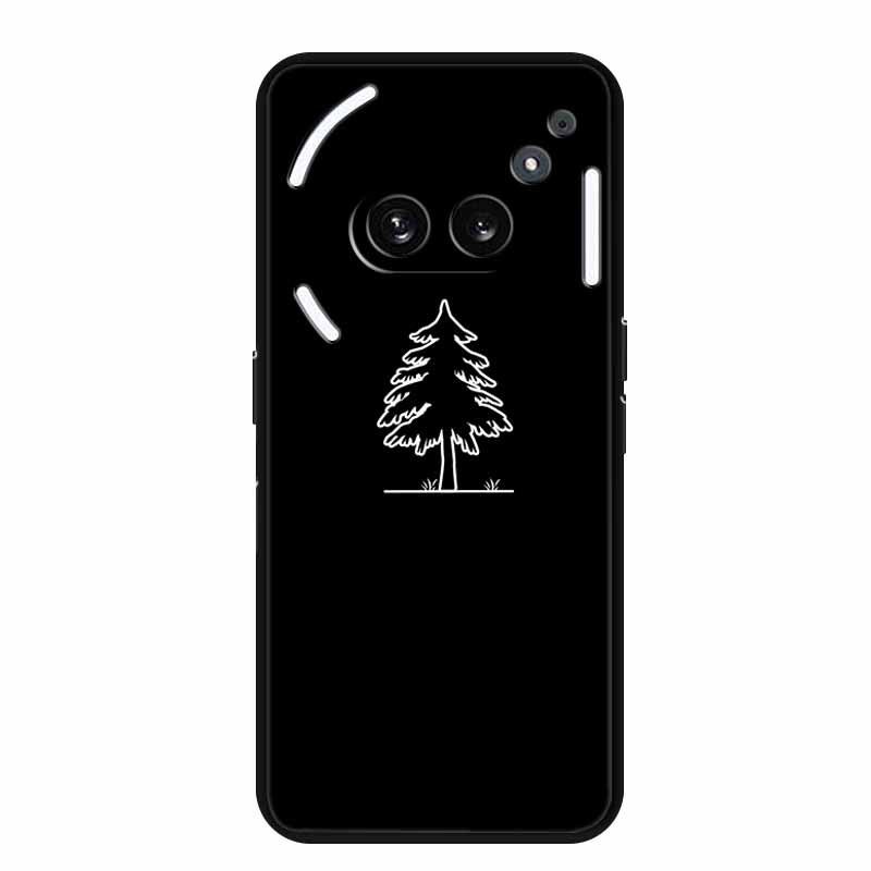Nothing Phone 2A Luminous Hole TPU Soft Black Case with Simple Line Design