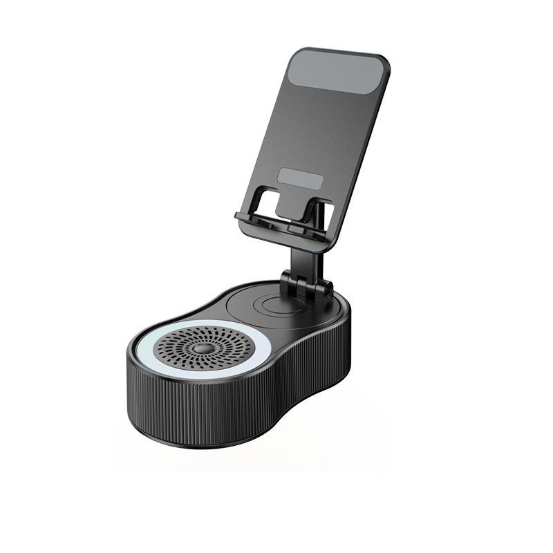 360 Rotary with Lifting Mobile Phone Holder Power Bank Bluetooth Speaker Mini Portable Ambient Light Audio