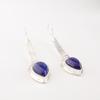 Lapis Lazuli Gemstone 925 Sterling Silver Handmade Earrings 2.3" New Year Gift EE-166-20