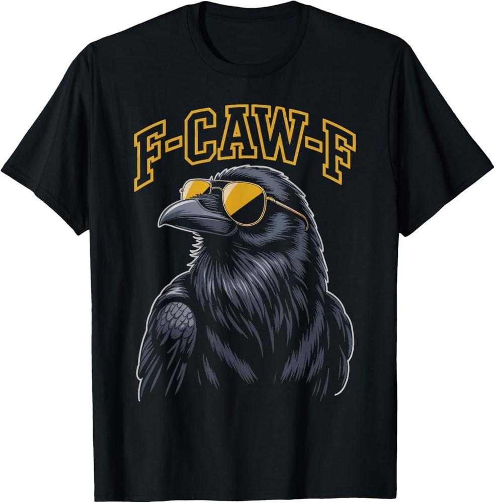 F-Caw-F Животное FcawF Готические Птицы Животный Юмор Смешная Ворона Футболка 3XL
