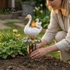Patio Landscape Decoration Decorative Acrylic Duck Ground Stake for Outdoor Garden Decor, Weather Resistant 2D Flat Parent Farmhouse Courtyard