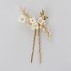 Handmade Pearl Floral Bridal Hair Accessories Women's Bobby Hair Pin Set for Wedding Alloy Material Elegant Headpiece