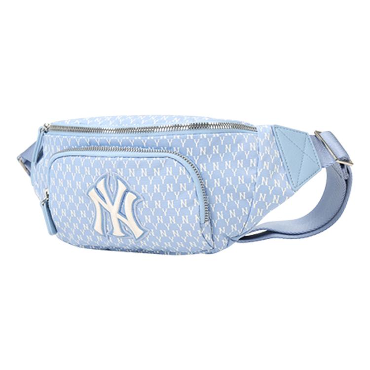 New MLB Monogram Collection Nylon Shoulder Bag Crossbody Bag Fanny Pack Regular Unisex Haze Blue 32BGC9111-50S
