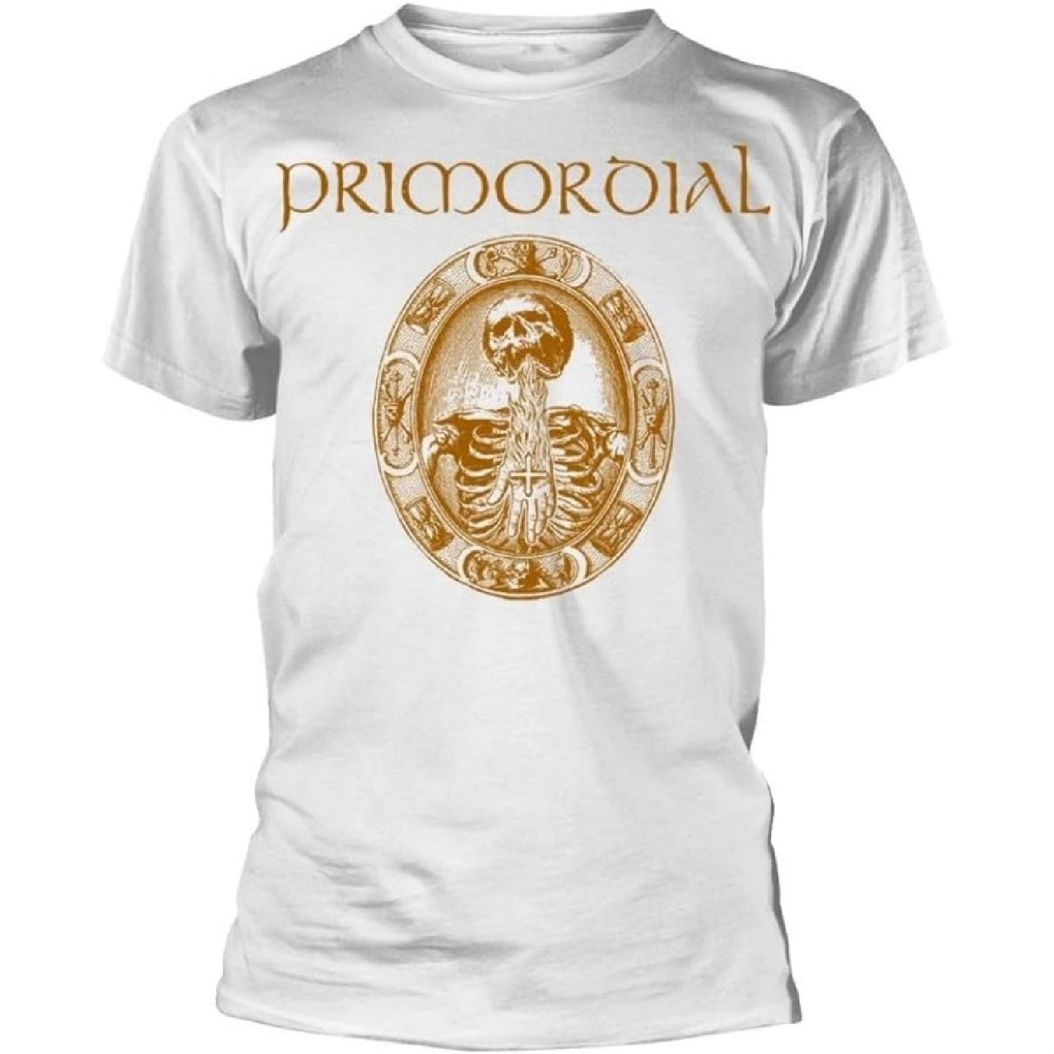 

Primordial T Shirt Redemption At The Puritans Hand Band Logo New Official White Size XXL XXXXXL білий