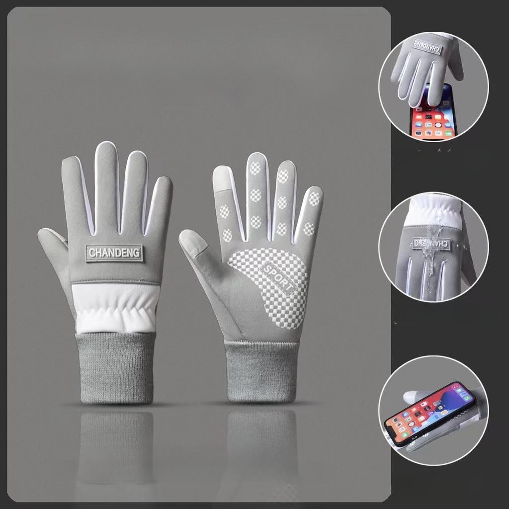 Women Thermal Gloves Waterproof Touchscreen Anti-Slip Outdoor Date Versatile Winter Sports Style