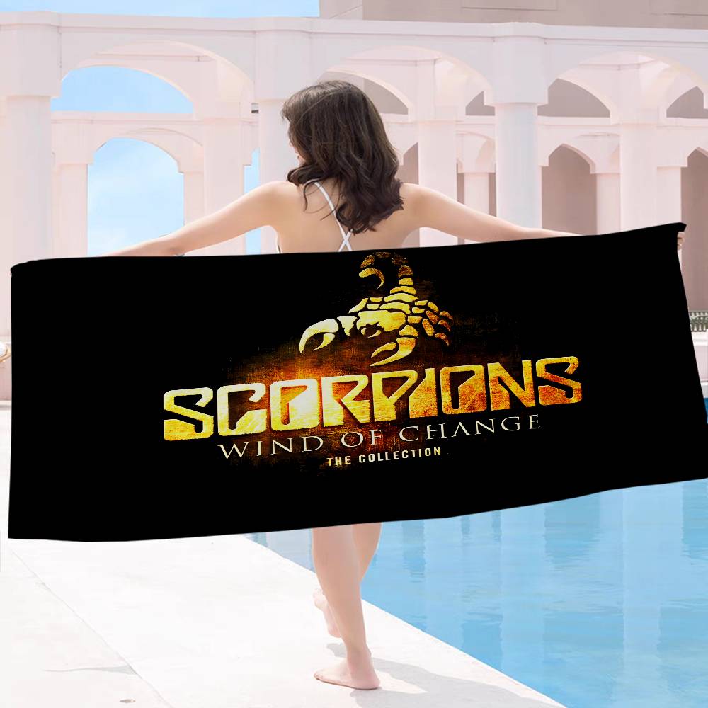 Hard Rock Band S-Scorpions Beach Towel Colorful Bath Towels For Girl Microfiber Quick Dry Custom Sand Free Beach Yoga Spa