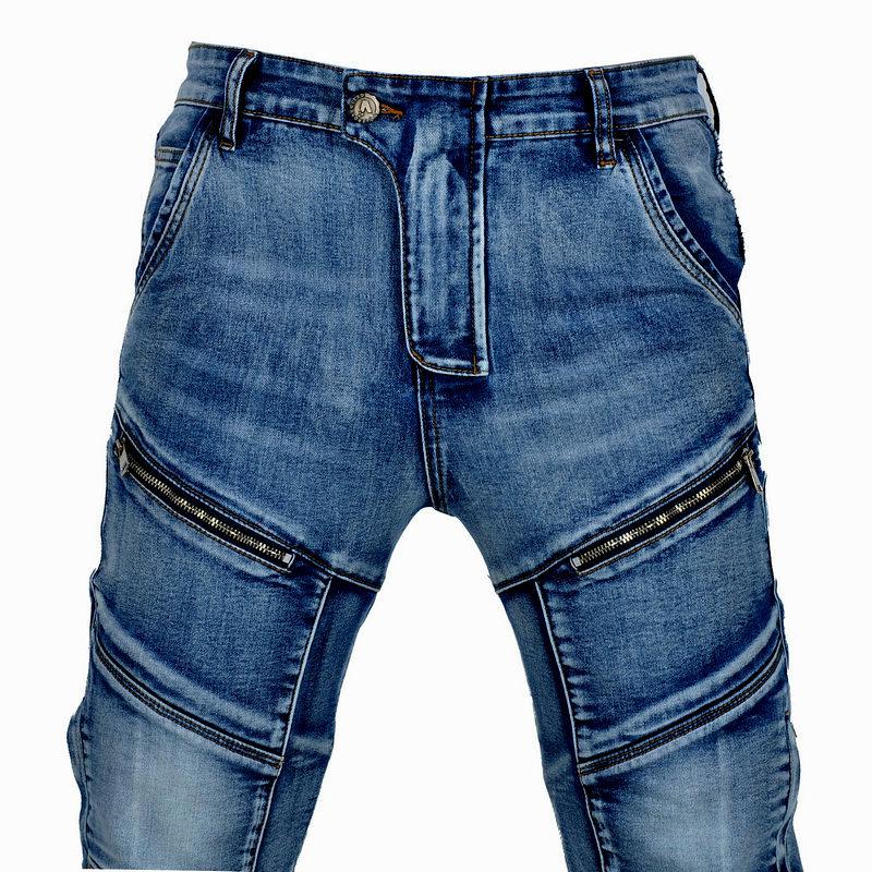 Męskie Retro Dżinsy Motocyklowe Kevlarowe - Odporne na Rozdarcia, Elastyczne, Przeciwupadkowe Spodnie Motocyklowe do Wyścigów Off-Road