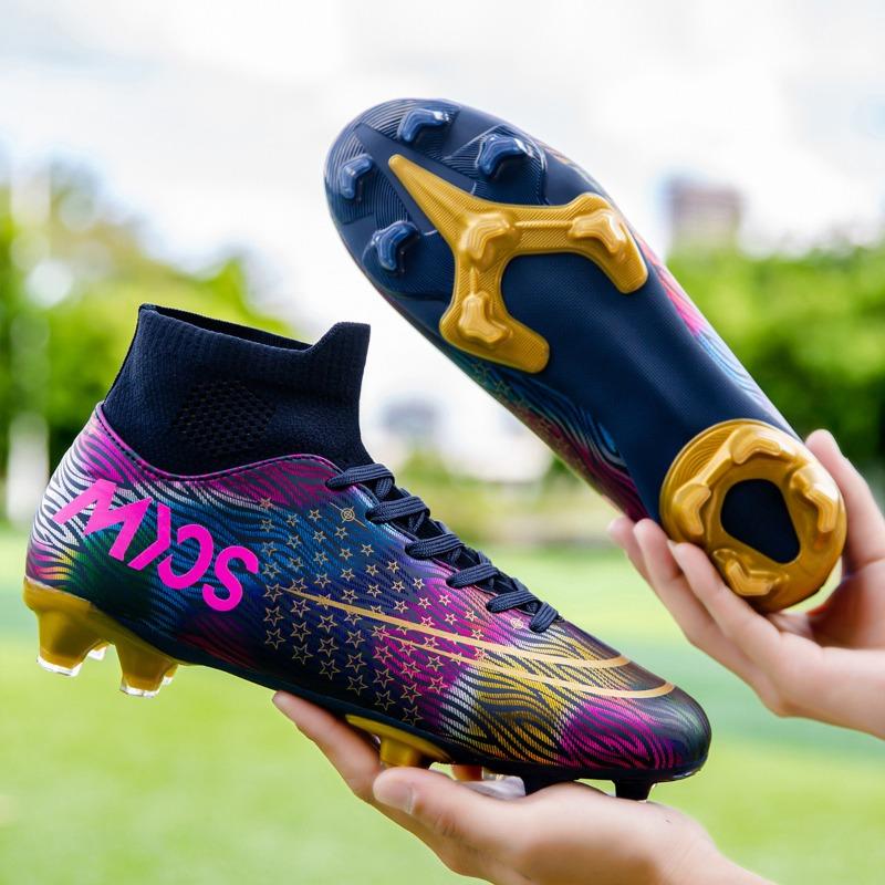High-top Football Shoes Men's and Women's Professional Long-nail Sneakers Broken-nail Football Training Shoes