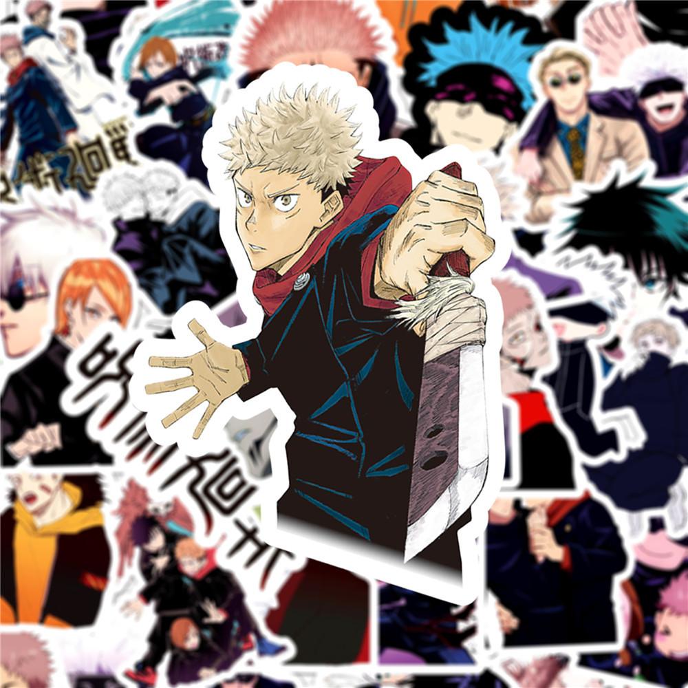 New 50Pcs Jujutsu Kaisen Anime Stickers Cool Cartoon Decals Diy Laptop Water Bottle Phone Classic Japanese Manga Sticker