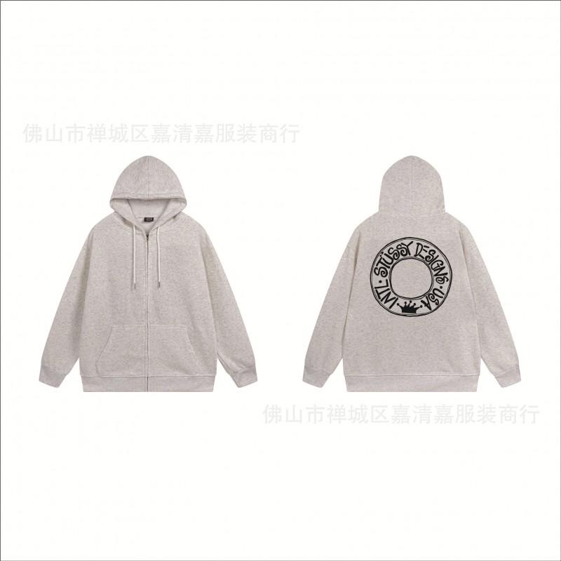 Mens Oversized Zip-Up Hooded Sweatshirt Casual Streetwear Cotton Pullover Fall