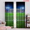 2pcs,2D Plane Printing Curtains Goal Ready Polyester Woven (without Rod) All Seasons Ldeal for Season Home Decor for Living Room