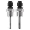 2 Peças Poços Termométricos Aço Inoxidável Luvas de Imersão Rosca de 3/4 de Polegada 30/50/100/150mm Sensor de Temperatura Termômetro Poço Termométrico