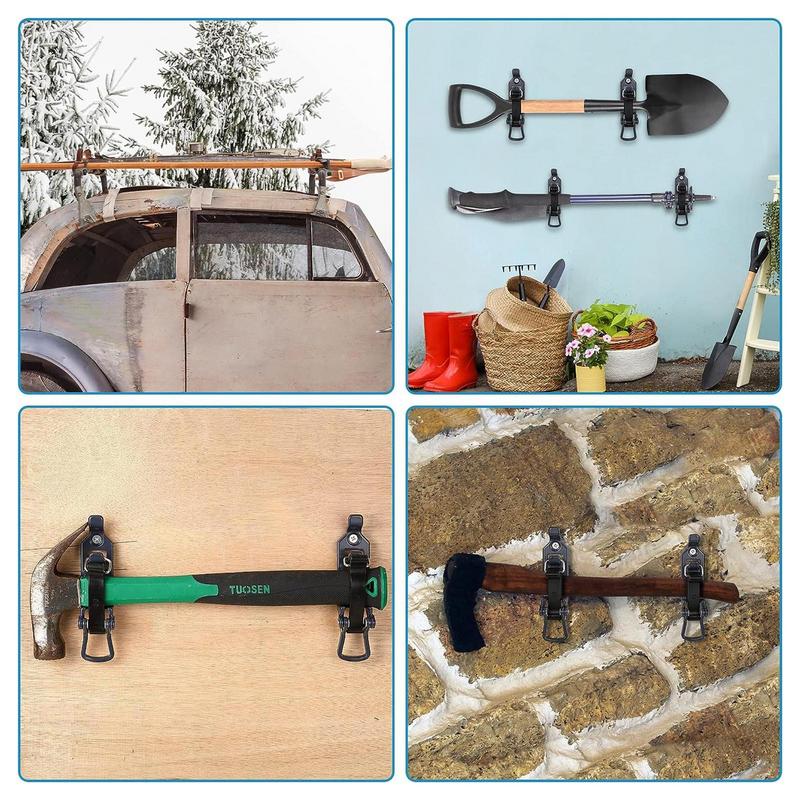 Car Roof Bracket Kit Universal Auto Mount Clamps Roof Rack Kit Large Bearing Capacity Mounting Tool For Boats Axe Shovel And