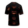 Men Casual Crew Neck Lightweight Breathable Short Sleeve Top with Halloween Themed Printed Pattern for Daily Wear
