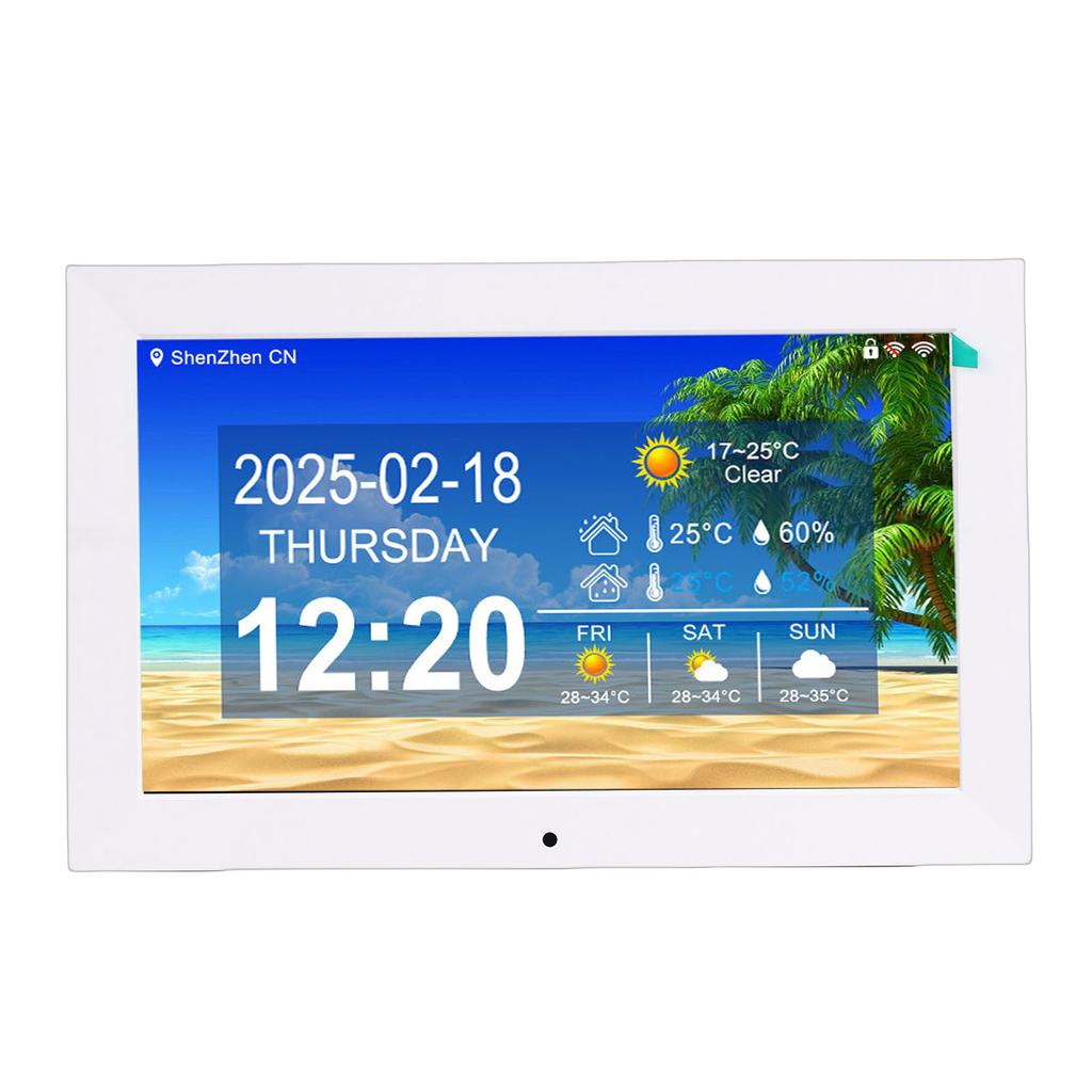 10 Inch Smart Digital WiFi Clock Real Time Weather Temperature Humidity Display Digital Clock with Reminders Photo