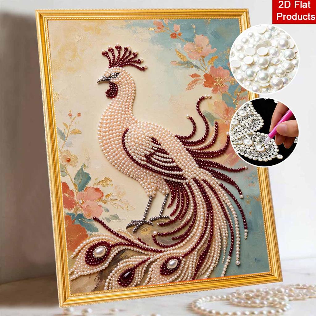 Peacock Pearl Painting DIY Living Room Hanging Painting Art Ornament Decorative Painting Home Decoration
