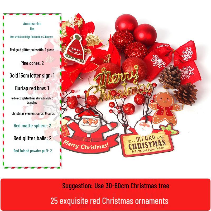 Christmas Tree Ornament Set: Decorations & Accessories Value Pack
