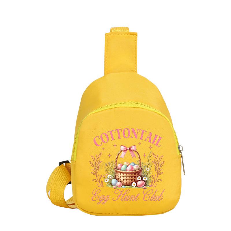 Easter Printed Shoulder Bag Men's and Women's Versatile Casual Children's Breast Bag Crossbody Bag