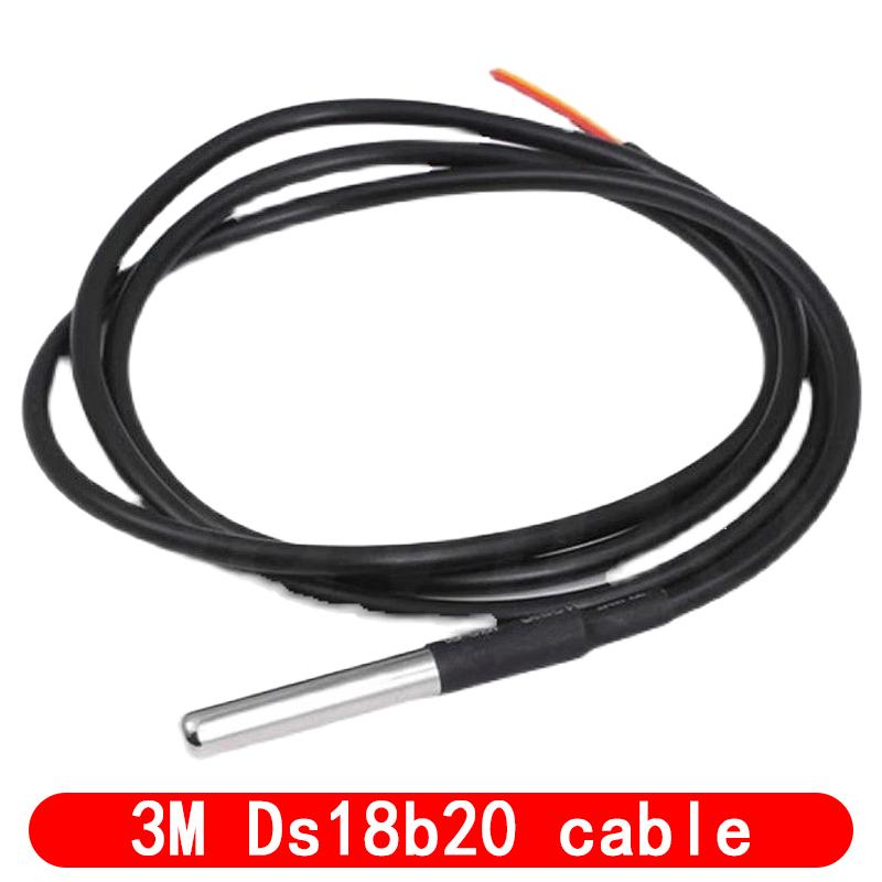 DS18B20 Temperature Sensor Module Kit Waterproof 100CM Digital Sensor Cable Stainless Steel Probe Terminal Adapter For Arduino