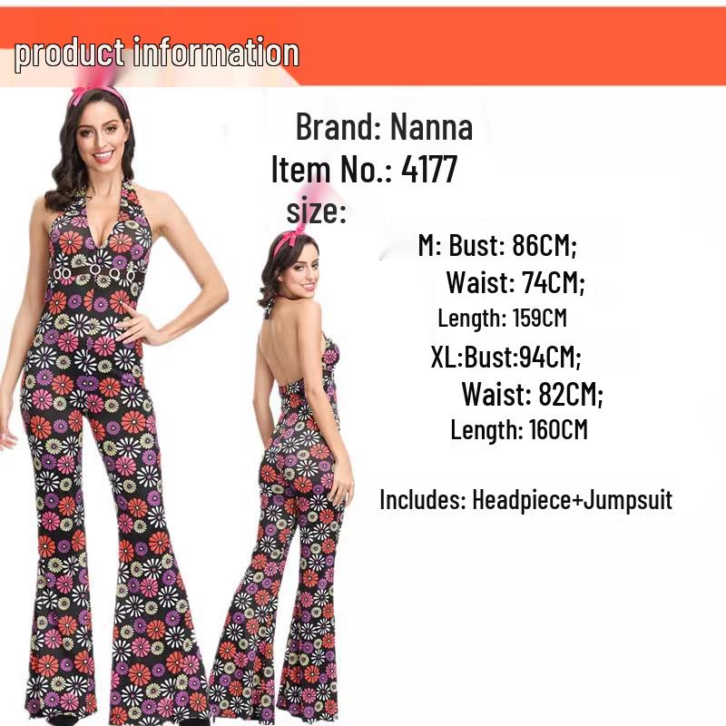 Halloween 70s Disco Hippie Costume