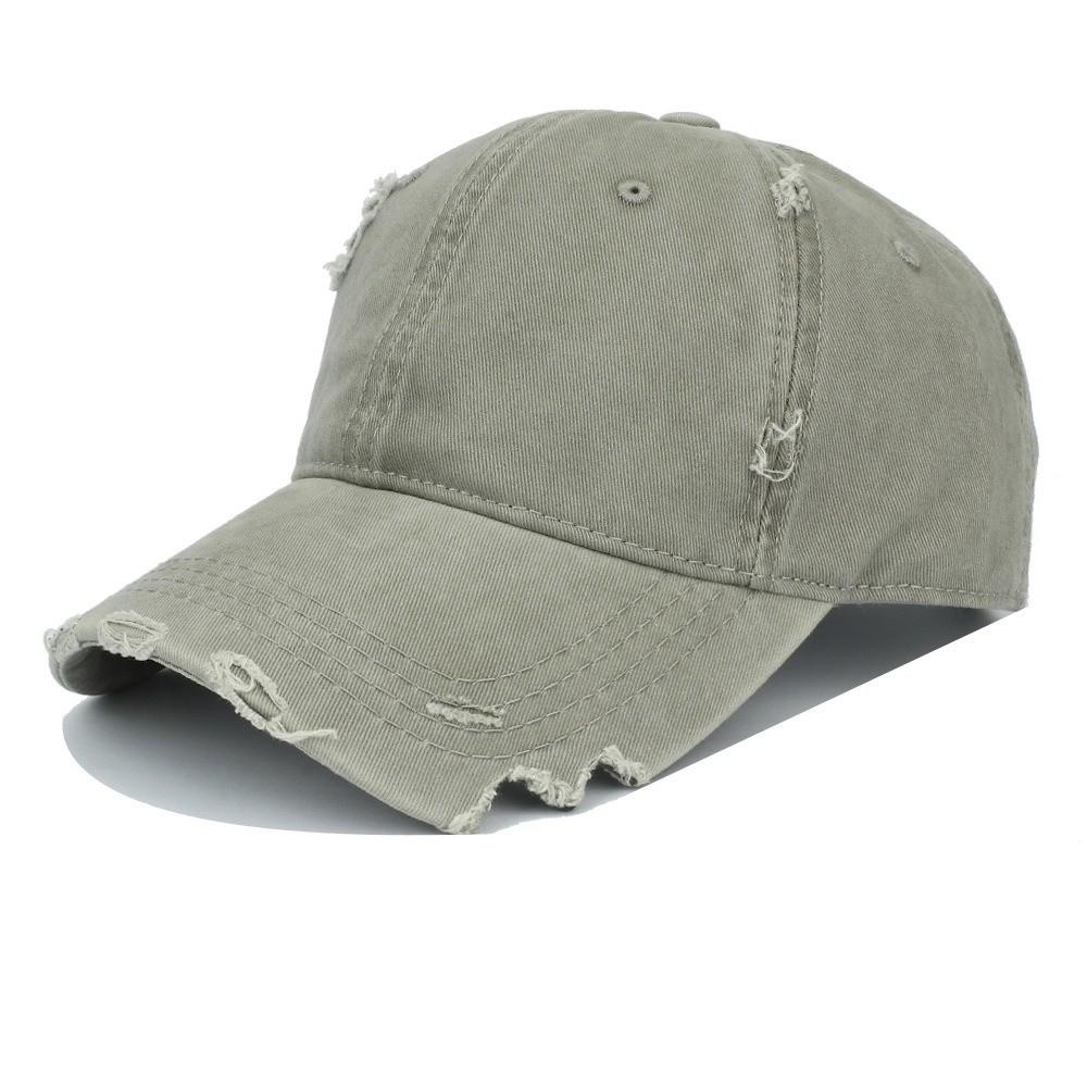 Adjustable Distressed Peaked Cap Visor Baseball Hats Streetwear Sun Hat For Man Women Unisex