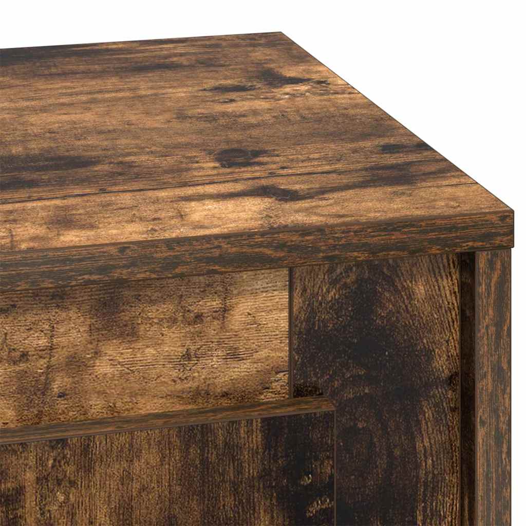 Nightstand Set of 2 Smoked Oak 44 x 34.5 x 45 cm