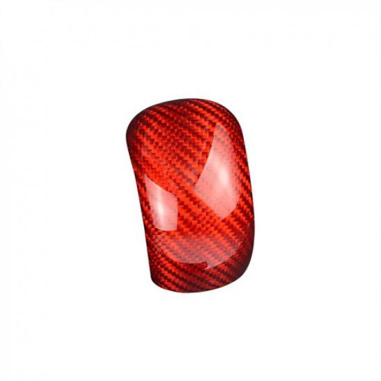 Red Carbon Fiber Gear Shift Knob Head Cover For Subaru Forester 13 14 15 16 17