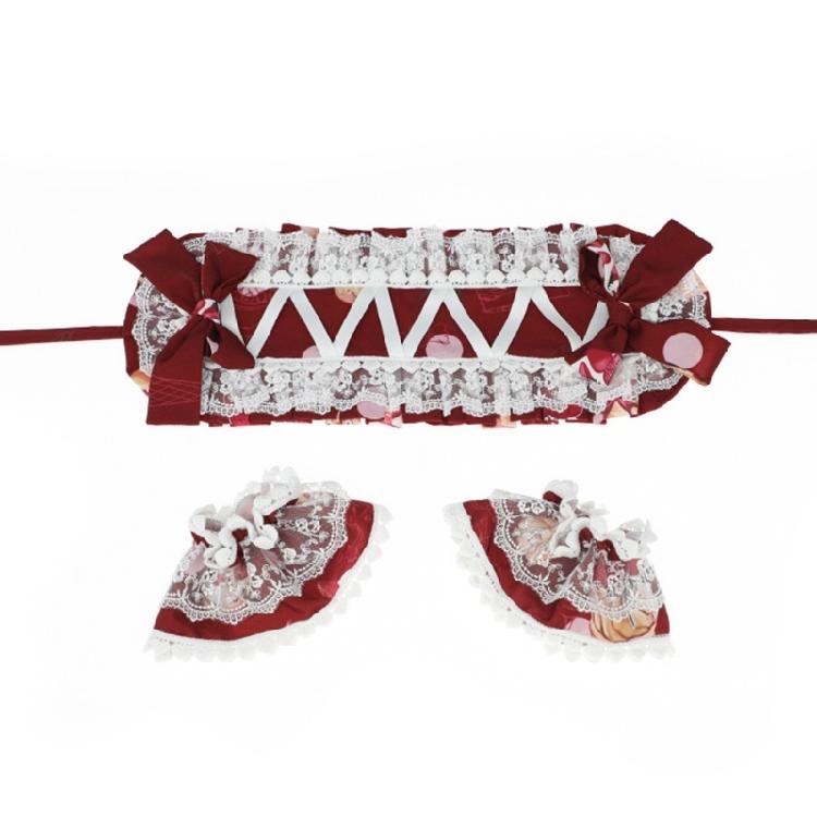 Stilvolles Spitzen-Haarband Armstulpen Anime-Maid-Kostüm Requisiten Kopfschmuck Für Damen Teenager Japanische Animation Event Kopfstück