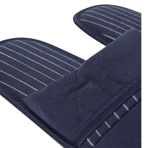 Keanu Mens Pinstripe Slip-on Mule Slippers
