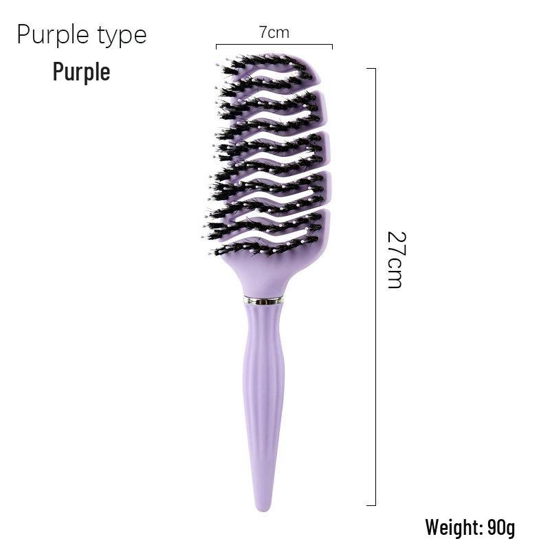 

Fluffy Large Curved Hairdressing Comb - Arc-Shaped Massage and Curl Styling for Men & Women Smooth