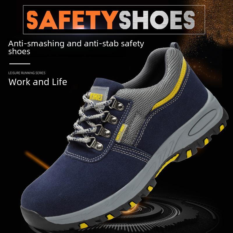 Men's Lightweight Steel Toe Work Shoes: Anti-Slip, Anti-Smash, Anti-Puncture, Wear-Resistant, Ideal for Welders