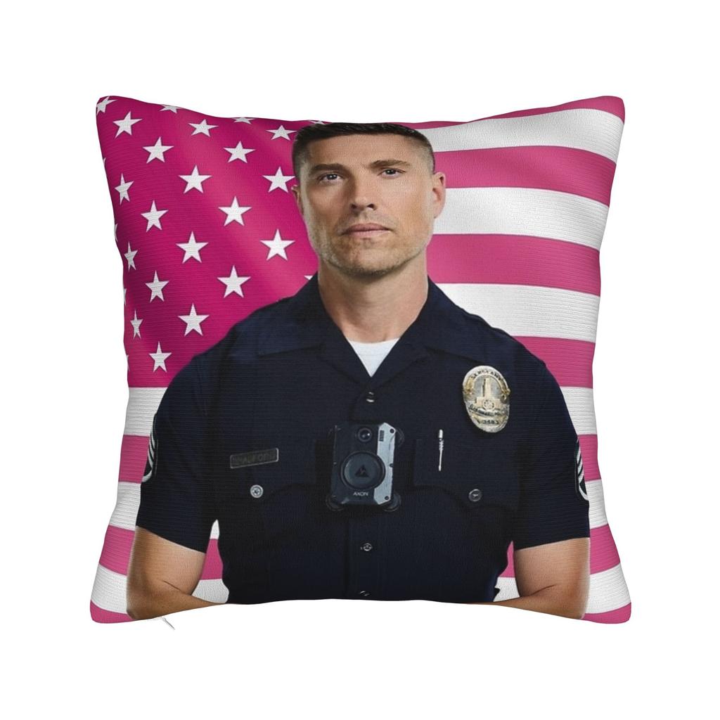 Tim Bradford Eric Winter The Rookie Pink Flag Pillowcase Printed Cushion Cover Decorations Pillow Case Cover Home Square