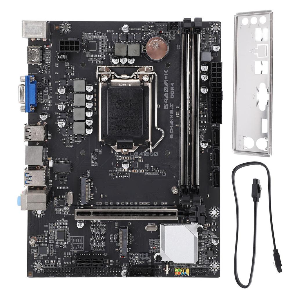 Computer Motherboard B460M K DDR4 LGA1200 Slot PCI E3.0 VGA High Definition Multimedia Interface M.2 NVM Computer