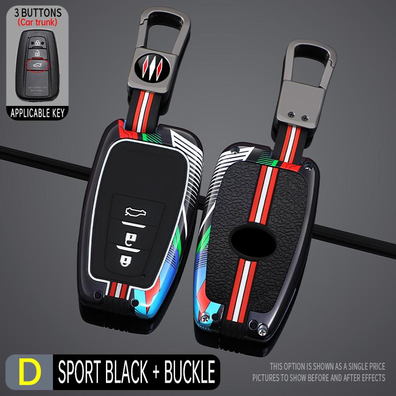 Car Key Case Cover Protective Shell Fob For Toyota Prius Camry Corolla C-HR CHR RAV4 Prado 2018 2022 Car Key Decoration Shell