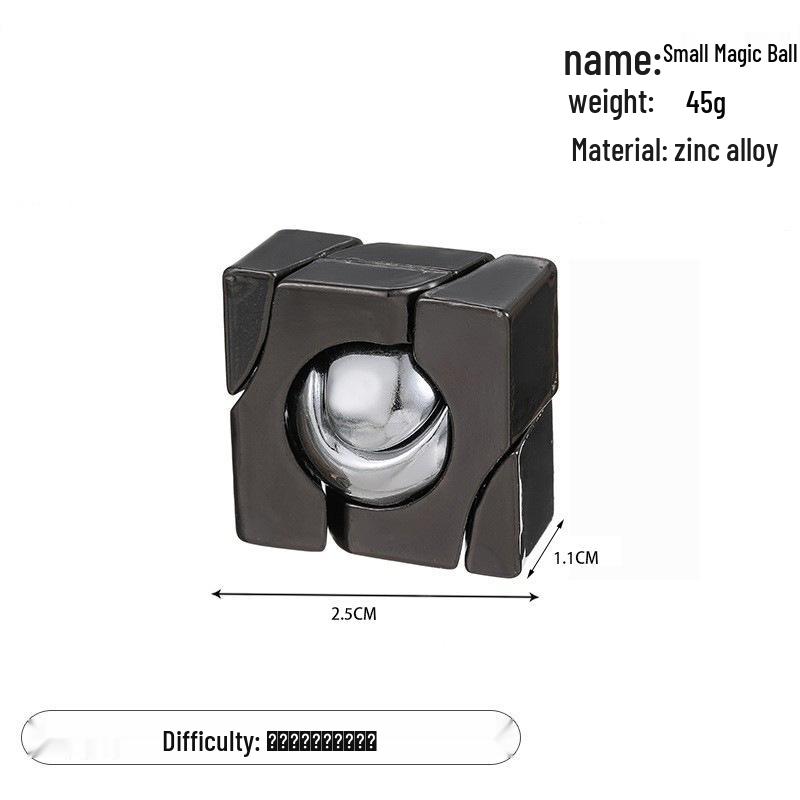Zinc Alloy Kongming Puzzle Lock: Disentanglement Ring Educational Toy