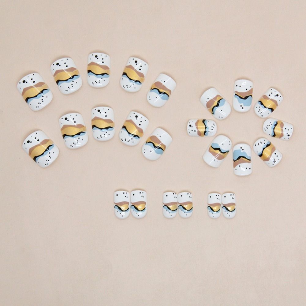 Gradient Pink Fake Nails French Nail Tips Detachable False Nails for DIY